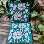 Pattachitra Lotus Coasters - Turquoise