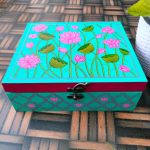 Pattachitra lotus Jewelry box