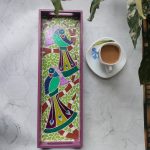 Madhubani Twin Peacock Tray