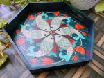 Madhubani Fish Tray - Turquoise