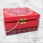 Madhubani  Fish Jewelry Box - Pink