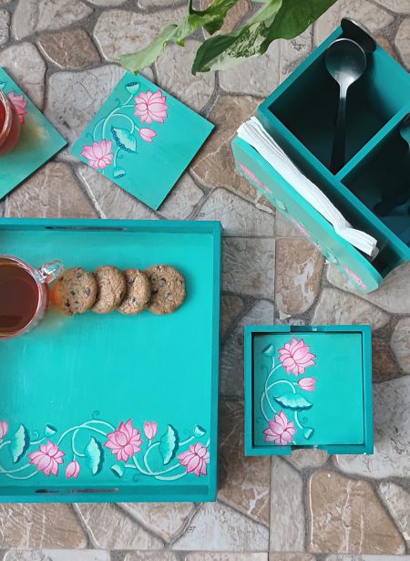 Lotus Table set - Teal